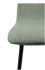Dining Chairs Set of 4,Modern Kitchen Dining Room Chairs,Upholstered Dining Accent Chairs in linen Cushion Seat and Sturdy Black Metal Legs(Light Gree