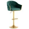 Bar Stools Set of 2,Counter Height Bar Stools,Velvet Swivel Bar Stool for Kitchen Island,Bar Pub GREEN