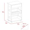 Verona Kitchen Cart; Three Shelves; Four Casters -White / Dark Walnut