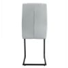 Equipped with faux leather cushioned seats - living room chairs with black metal legs, suitable for kitchen, living room, bedroom, and dining room cha