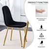 Dining Chairs Set of 4, Modern Mid-Century Style Dining Kitchen Room Upholstered Side Chairs,Accent Chairs spoon shaped with Soft Velvet Fabric Cover