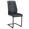 Artificial leather cushioned seats, dining chairs. Dining Room - Living Room Chair. Soft padded chair with metal legs, suitable for kitchen, living ro