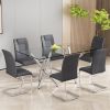 Modern Dining Chairs with Faux Leather Padded Seat Dining Living Room Chairs Upholstered Chair with Metal Legs Design for Kitchen, Living, Bedroom, Di