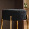 24" Tall, Round Bar Stools, Set of 2 - Contemporary upholstered dining stools for kitchens, coffee shops and bar stores - Includes sturdy hardware sup
