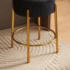 24" Tall, Round Bar Stools, Set of 2 - Contemporary upholstered dining stools for kitchens, coffee shops and bar stores - Includes sturdy hardware sup
