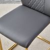 Comes with faux leather cushioned seats, living room chairs with metal legs, suitable for kitchen, living room, bedroom, and dining room side chairs,