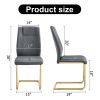 Comes with faux leather cushioned seats, living room chairs with metal legs, suitable for kitchen, living room, bedroom, and dining room side chairs,