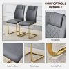 Comes with faux leather cushioned seats, living room chairs with metal legs, suitable for kitchen, living room, bedroom, and dining room side chairs,
