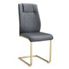 Modern dining chairs, restaurant chairs, and gold legged upholstered chairs made of artificial leather, suitable for kitchens, living rooms, bedrooms,