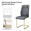 Comes with faux leather cushioned seats, living room chairs with metal legs, suitable for kitchen, living room, bedroom, and dining room side chairs,