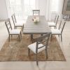 Upholstered pine wood Dining Chairs (19.1*24*37.4inch)Set of 2, Dining Room Kitchen Side Chair Ladder Back Side Chairs Gray