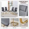 Comes with faux leather cushioned seats, living room chairs with metal legs, suitable for kitchen, living room, bedroom, and dining room side chairs,