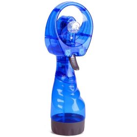 Water spray hand-held fan 2 AA batteries with ice and water fan students travel Creative Electric fan (Dimensions: 17*9cm, Color: Blue)