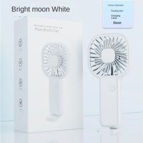 USB mini fan cartoon handheld fan portable desktop charging home electric fan gift (Dimensions: 138*78*28mm, Color: F10 [white]])
