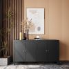Accent Cabinet 4 Door Wooden Cabinet Sideboard Buffet Server Cabinet Storage Cabinet, for Living Room, Entryway, Hallway, Office, Kitchen and Dining R
