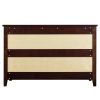 Solid Wood spray-painted drawer dresser bar,buffet tableware cabinet lockers buffet server console table lockers, retro round handle, applicable to th